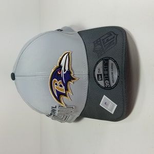 Baltimore Ravens NFL Super Bowl XVLII New Era Gray Flex Hat Medium Large
